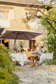 Terrasse du Manoir du Lys à Bagnoles-de-l'Orne dans l'Orne en Normandie